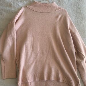 Afterglow Mock Neck Sweater Dress in Pink